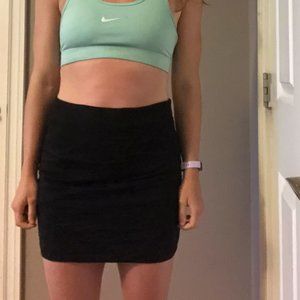 Black Floral Mini Skirt Tight